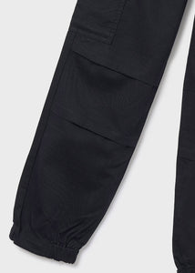 Mayoral Unisex Cargo Pants in Black: Size 8 to 18