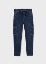 Load image into Gallery viewer, Mayoral Boys Pull-On Denim Cargo Jeans: Size 8-18
