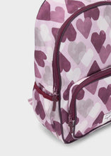 Load image into Gallery viewer, Mayoral Pink/Purple Hearts Backpack with Matching Pencil Case
