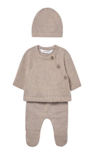 Load image into Gallery viewer, Mayoral Newborn Baby 3 Piece Organic Cotton Gift Set in Oatmeal: Size Preemie to 3M
