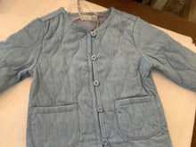 Load image into Gallery viewer, Quilted Chambray Spring Coat: Size 2/3 to 13/14 Years
