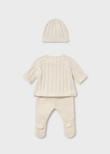Load image into Gallery viewer, Mayoral 3 Piece Set of Organic Cotton Knit Take Home Set in Cream: Size 0M to 3M
