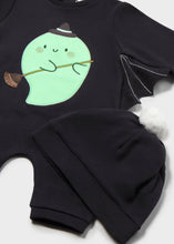 Load image into Gallery viewer, Mayoral Baby Bat Halloween Pajamas: Size 1/2M to 6/9M
