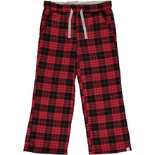Load image into Gallery viewer, Boys Red &amp; Black Plaid Lounge Pants
