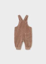 Load image into Gallery viewer, Mayoral Baby Velour Corduroy Overalls in Biscotti: Size 2/4M to 12M
