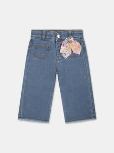 Mayoral Baby Girl Wide Leg Denim Pants: Size 6M to 24M