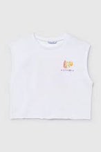 Load image into Gallery viewer, Mayoral Girls Sleeveless White Tee with Summer Graphic on Back: Size 10 to 18 Years
