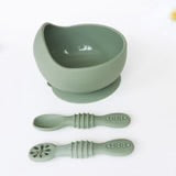 Load image into Gallery viewer, Suction Bowl and Training Spoons in Sage
