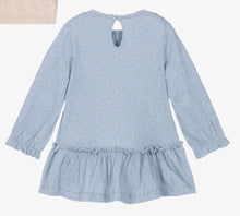 Load image into Gallery viewer, Mayoral Baby Girl Dress in Baby Blue With Floral Print: Size 2 to 4
