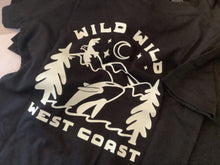 Load image into Gallery viewer, Roo &amp; Crew “Wild, Wild West Coast” 100% Cotton Tee in Black: Size 6M to Medium
