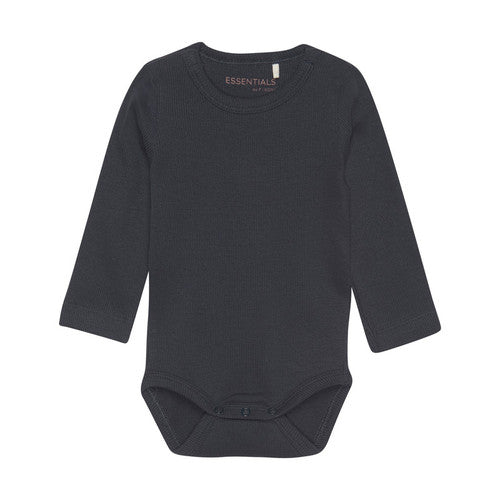 Fixoni Organic Cotton Long Sleeved Onesie in Navy: Size 0M to 18M