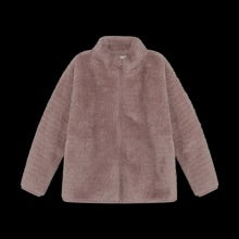 Load image into Gallery viewer, Minymo Girls Zip Up Cozy Sweater Top In Sparkly Pink: Sizes 4 to 10 Years
