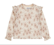 Load image into Gallery viewer, Baby Girl Pale Pink Daises Shirt with Ruffle Detail: Size 9M to 24M
