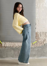Load image into Gallery viewer, Mayoral Wide Leg Denim Jeans in Light Wash: Size 10 to 18 Years
