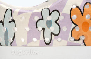 Jefferson Shoes in Shell White/Daisy Grid Print: Size C4 to J5