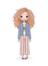 Load image into Gallery viewer, Quilted Chambray Spring Coat: Size 2/3 to 13/14 Years
