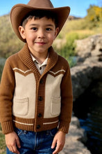 Load image into Gallery viewer, Me &amp; Henry “Yeehaw! Cowboy” Cardigan: Size 0/3M to 9/10 Years
