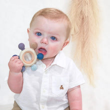 Load image into Gallery viewer, Teething Ring in Arctic Blue
