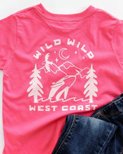 Load image into Gallery viewer, Roo &amp; Crew “Wild, Wild West Coast” 100% Cotton Tee in Pink: Size 6M to Medium
