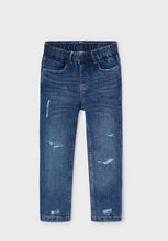 Load image into Gallery viewer, Mayoral Boys Distressed Denim Jogger: Size 3 to 9 Years
