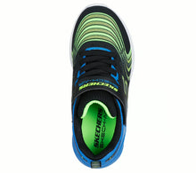 Load image into Gallery viewer, Skechers “Vortivox” Sneakers in Blue/Blk/LimeSize 10 to 4
