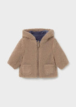 Load image into Gallery viewer, Mayoral Baby Hooded Reversible Sherpa Coat: Size 2/4M to 18M

