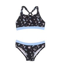 Load image into Gallery viewer, Nano Girls “Floral” Print with Blue Bikini: Size 3 to 14 Years
