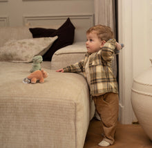 Load image into Gallery viewer, Dirkje Long Sleeved Plaid Shirt in Sand: Size 12M to 6 Years
