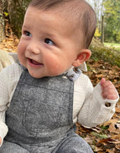 Load image into Gallery viewer, Me &amp; Henry Grey Overalls: Size 0/3M  to 18/24M
