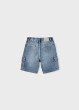Load image into Gallery viewer, Mayoral Boys Denim Shorts in Dark Wash: Sizes 2 to 9 Years
