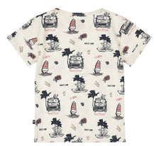 Load image into Gallery viewer, Short Sleeved Shirt with “Beach Camp” Print: Size 6/9M to 6 Years
