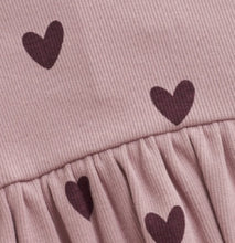Load image into Gallery viewer, Creamie Brand Long Sleeved Dress with Heart Print: Size 2 to 7Years
