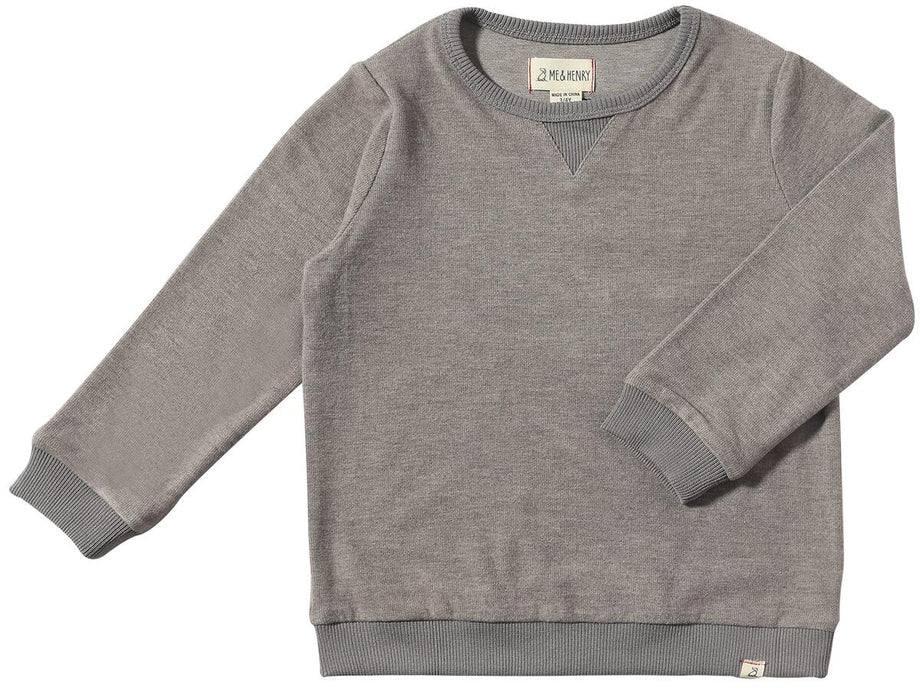 Me & Henry So Soft Boys Fleece Sweatshirt in Grey: Size 2/3 to 8/9 Years