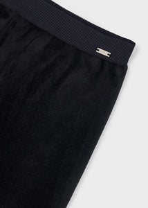 Mayoral Girls Velvet Leggings in Black : Size 2 to 9