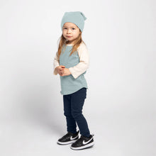 Load image into Gallery viewer, Mini Mioche Cloud Baseball Tee in Sky/Natural: Size 1/2 to 7/8
