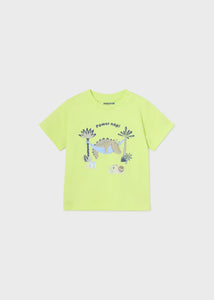 Mayoral Baby Boy Short Sleeved Tee with “Power Nap/Sleepy Crocodile” Graphic: Size 6M to 24M