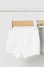 Load image into Gallery viewer, Mayoral Soft Cotton Shorts With Geese Footprint Print: Sizes 0M to 4-6M
