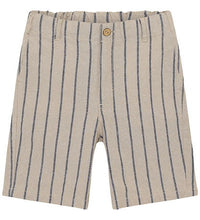 Load image into Gallery viewer, Minymo Boys Cotton Shorts in Black Pepper Stripes: Size 24M  to 12 Years
