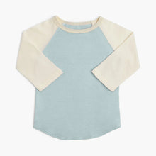 Load image into Gallery viewer, Mini Mioche Cloud Baseball Tee in Sky/Natural: Size 1/2 to 7/8
