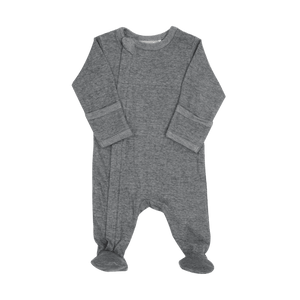 Coccoli Zipper Modal Footie in Denim Blue : Size NB to 18M