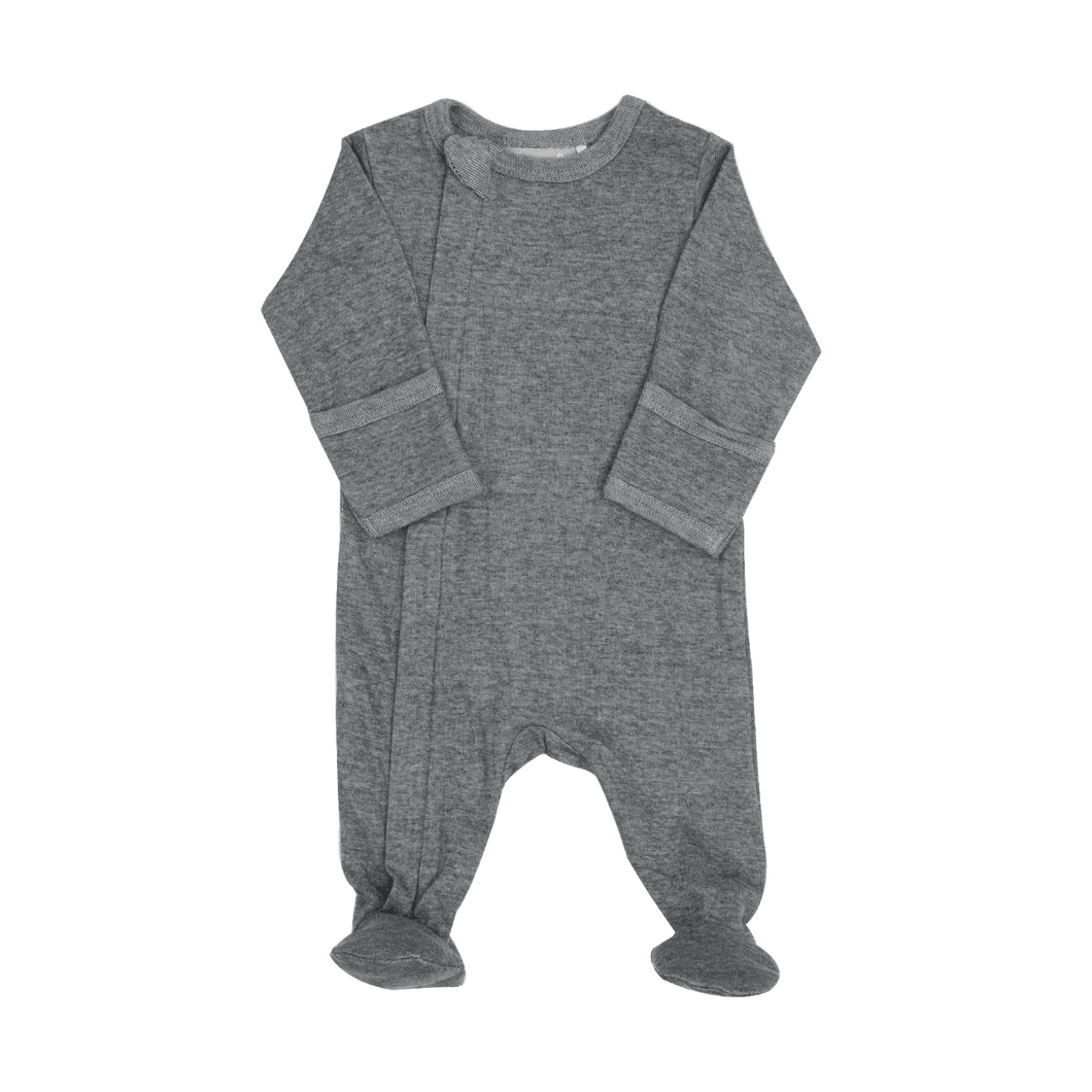 Coccoli Zipper Modal Footie in Denim Blue : Size NB to 18M