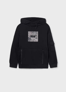 Mayoral Oversized Hoodie in Black: Sizes 8 to 18