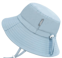 Load image into Gallery viewer, Jan &amp; Jul Gro-with-me Bucket Hat in Light Blue: Sizes S to XL
