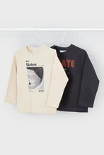 Load image into Gallery viewer, Mayoral Boys Long Sleeved “Find The Wolf” Lenticular Graphic Tee on Navy : Size 2 to 9 Years
