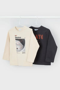 Mayoral Boys Long Sleeved “Find The Wolf” Lenticular Graphic Tee on Navy : Size 2 to 9 Years
