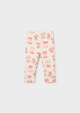 Load image into Gallery viewer, Mayoral Baby Girl So Soft Leggings in White With Pink Tulips: Size 6M to 18M
