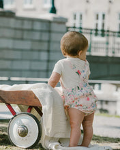 Load image into Gallery viewer, Deux Par Deux Printed Organic Cotton Muslin Overalls With Berry and Butterfly Print: Size 3M to 12M
