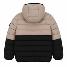 Load image into Gallery viewer, Nano Girls Hooded Puffer in Beige/Black: Size 3 to 10 Years
