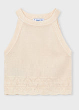 Load image into Gallery viewer, Mayoral Ribbed Halter Top in Cream: Size 2 to 10 Years

