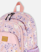Load image into Gallery viewer, Deux Par Deux Backpack Lilac Cat Print
